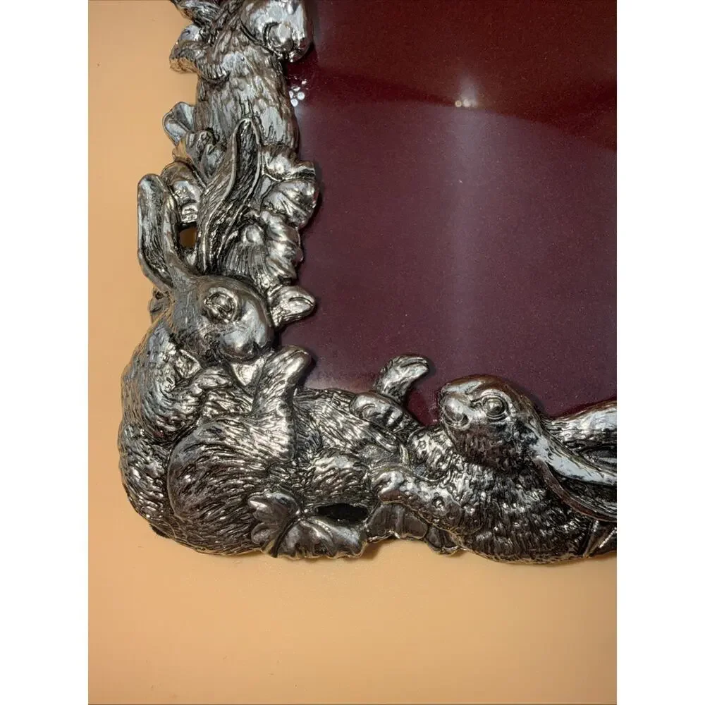 Vintage Arthur Court Photo Frame 6”x 5”Photo Rabbit Bunny Design 1995 Pewter